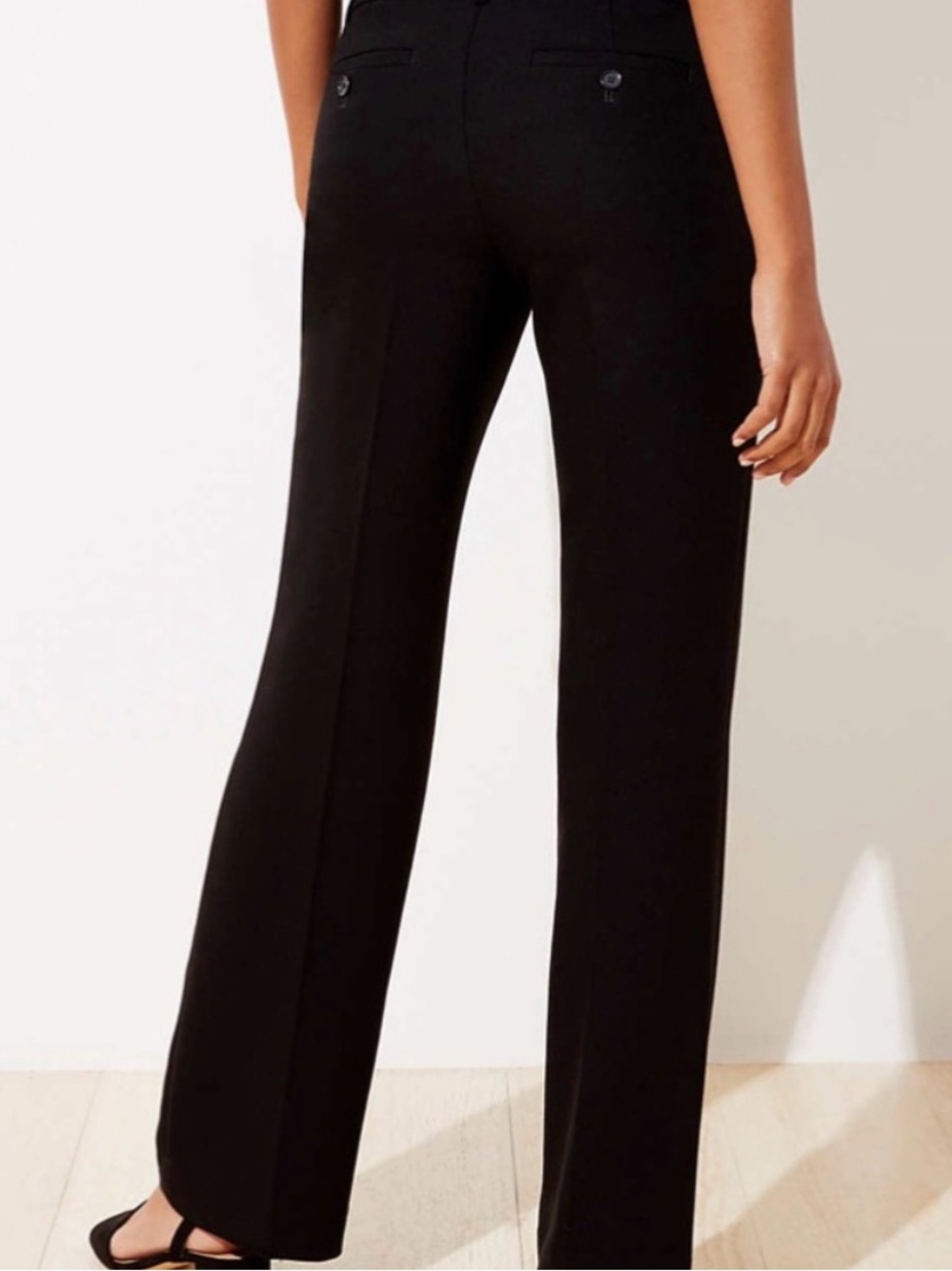 Vintage Ann Taylor LOFT Marisa Low Rise Black
Cummerbund Waistband Dress Pants